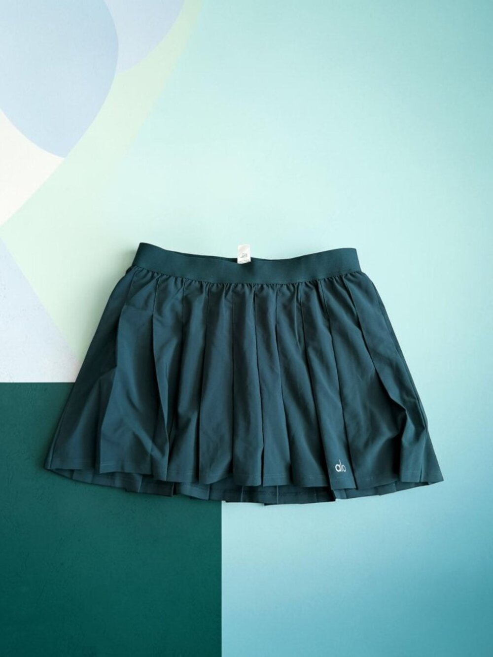 ALO Deep Turquoise Pleated Skort Skirt Size Medium